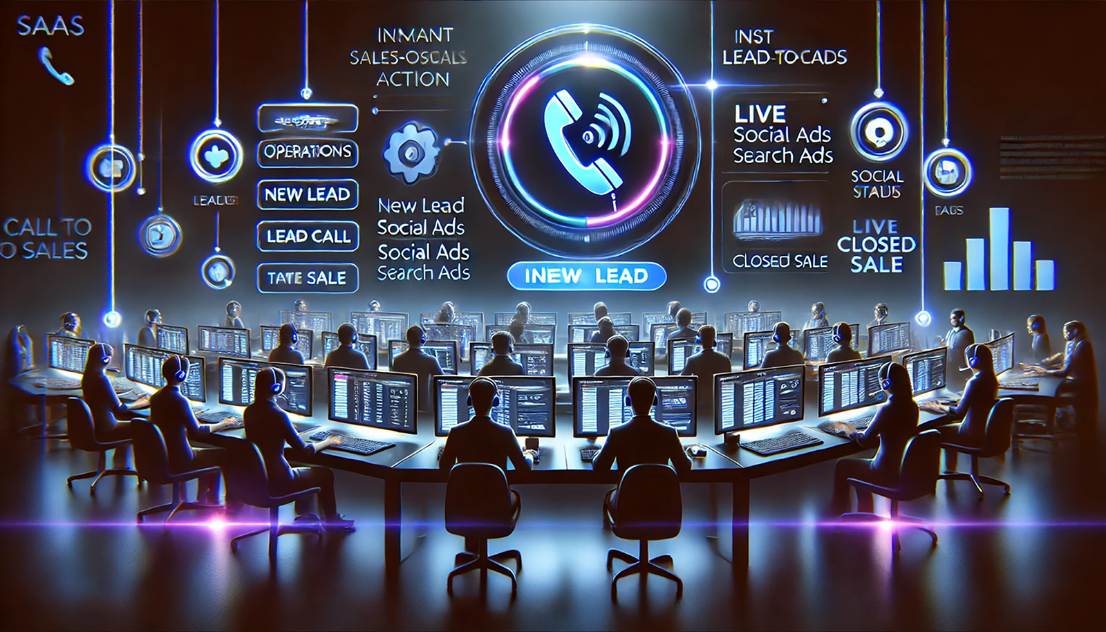 CallToSales canlı satış operasyon merkezi ve lead aksiyon ekranı