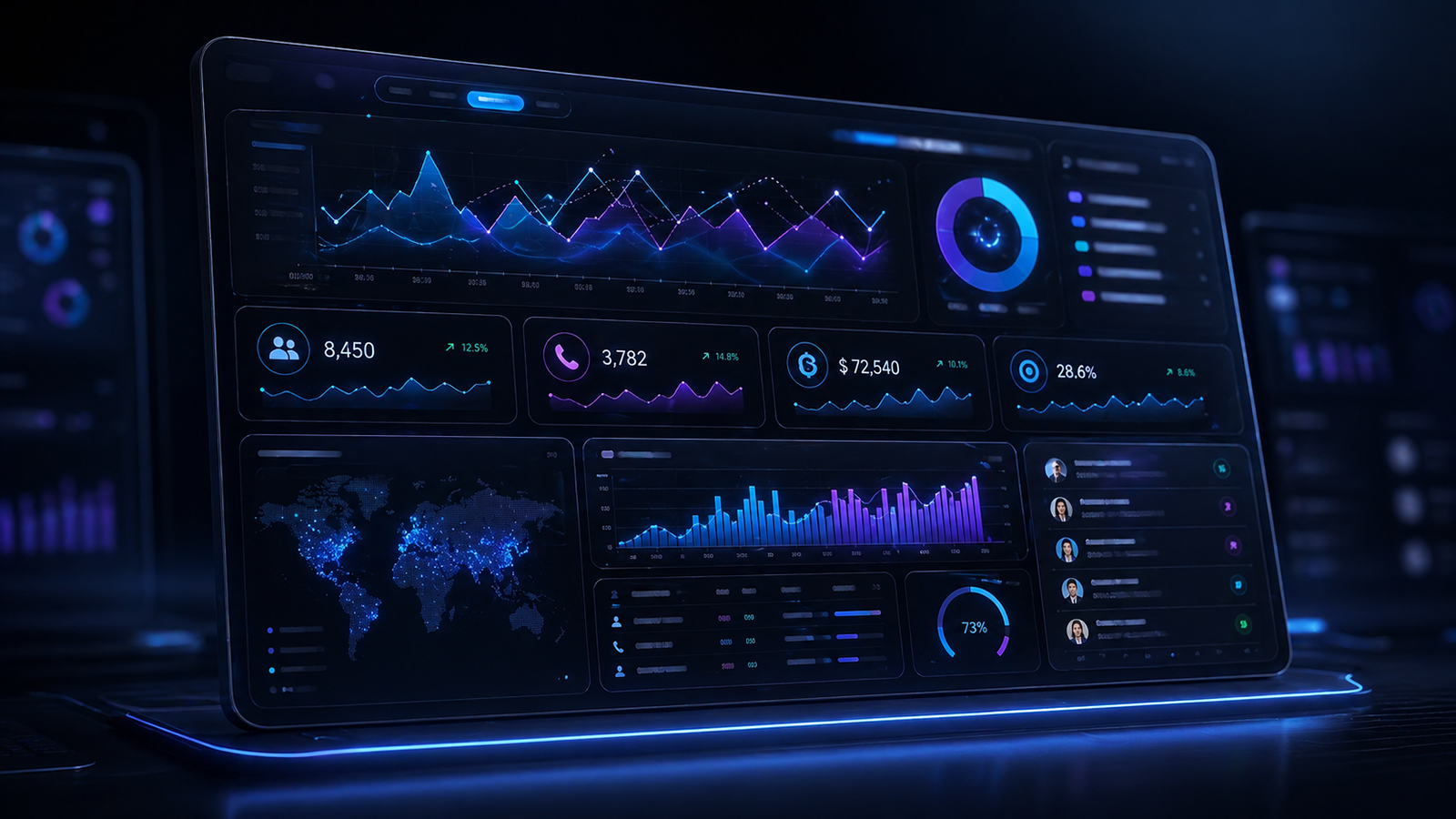 Dashboard analitikleri ve satış performans metriklerini gösteren CallToSales ekranı